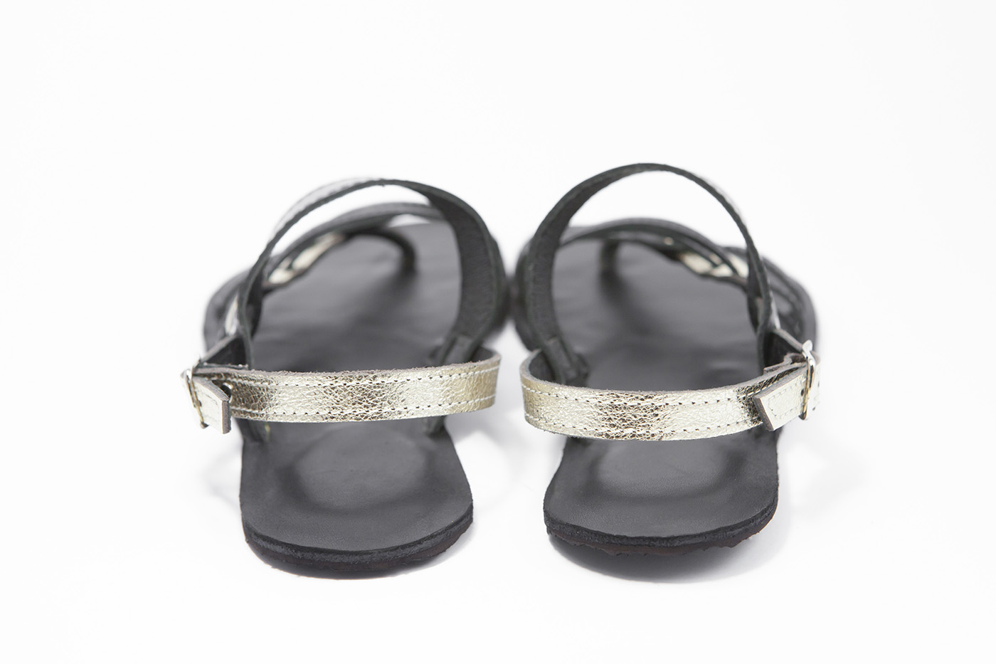 Barefoot sandals STRAPS DARKGOLD